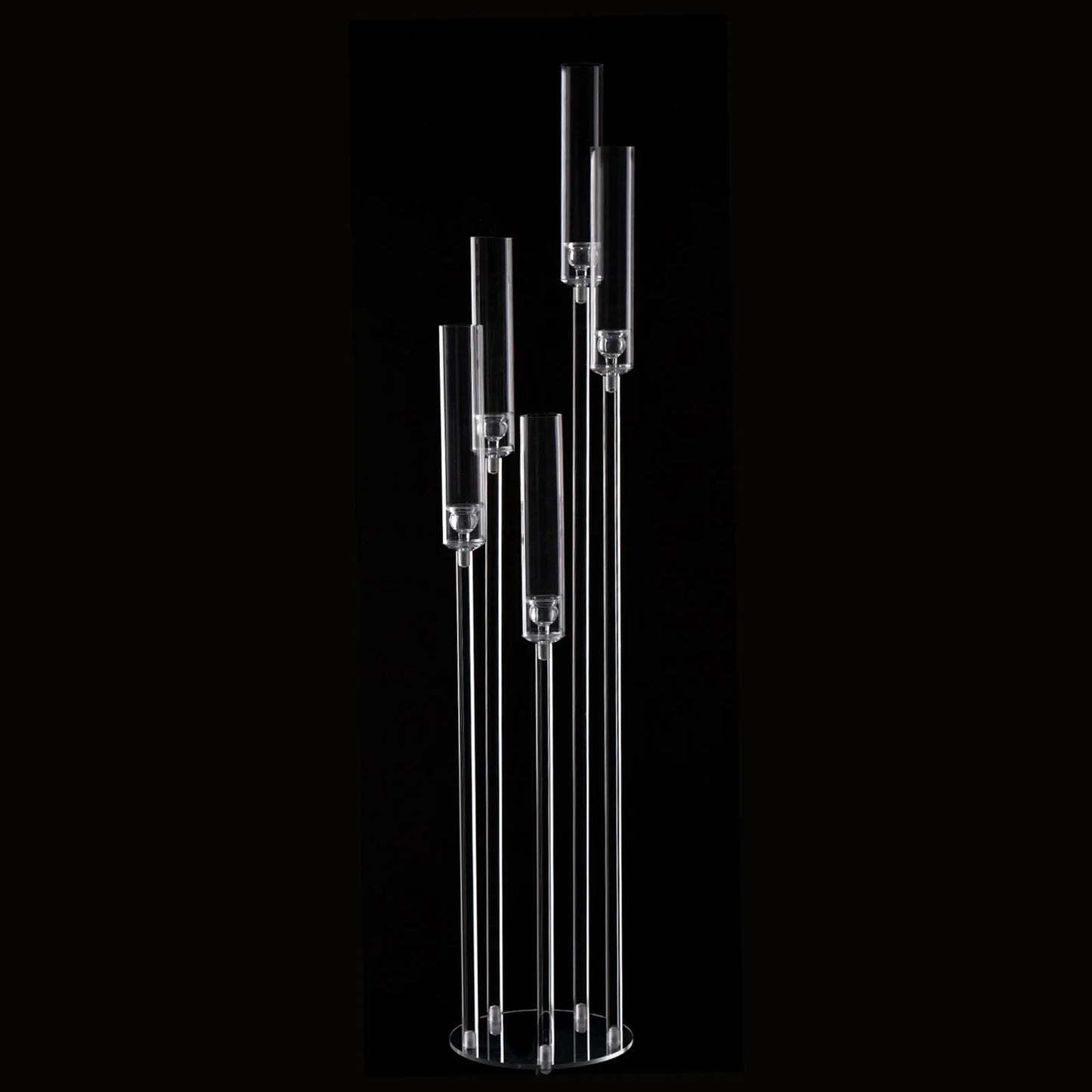 VINCIGANT 5 Arm Acrylic Candelabra Centerpiece For Weddings