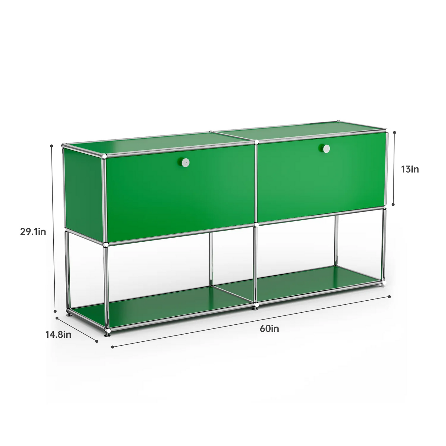 Furgle Modern Modular Metal Storage Cabinet Freestanding Sideboard