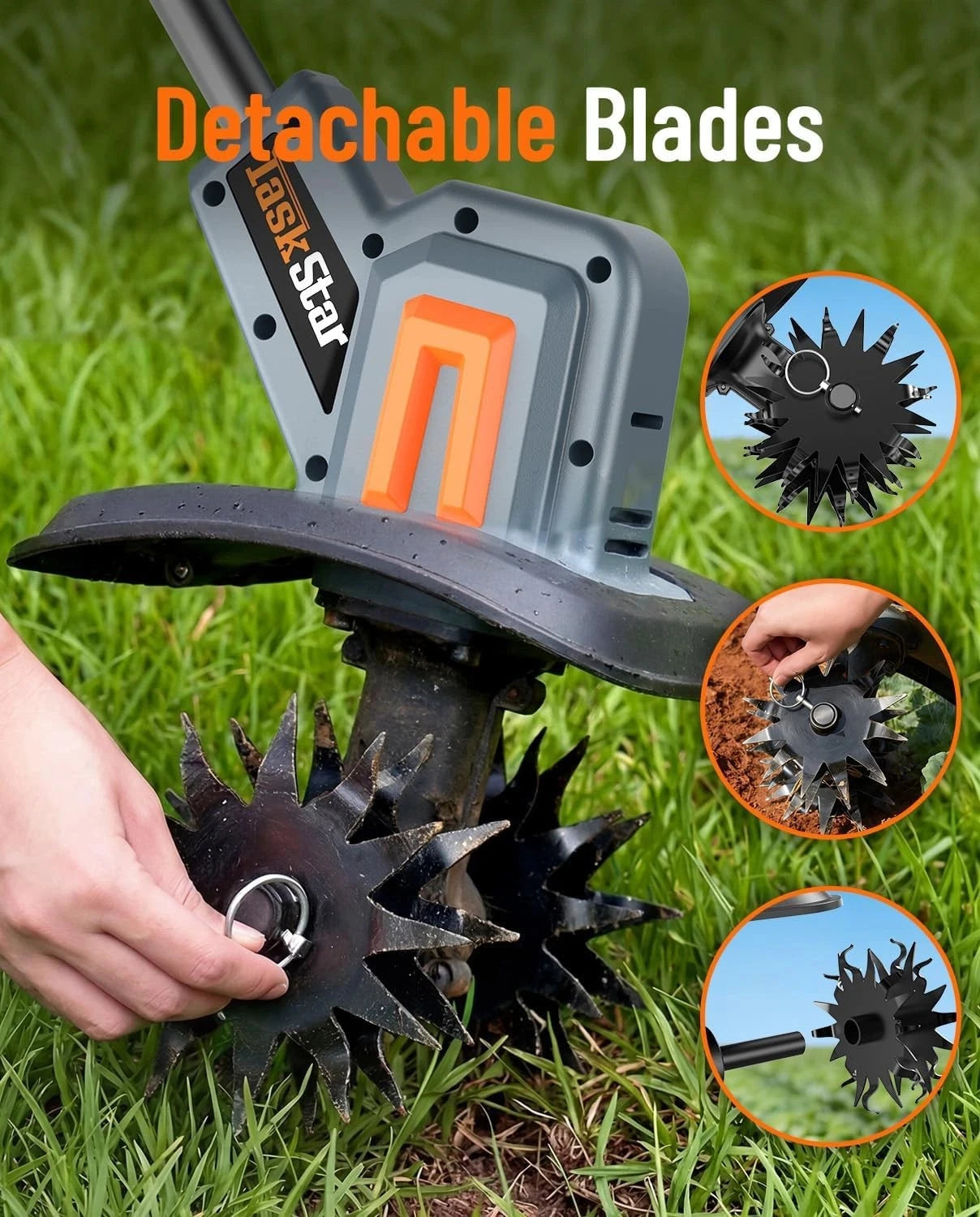 TaskStar Cordless Electric Cultivator For Makita 18V Battery