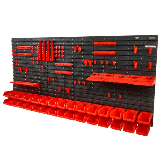 SucceBuy Wall Mounted Storage Bins Rack Organizer for Garage