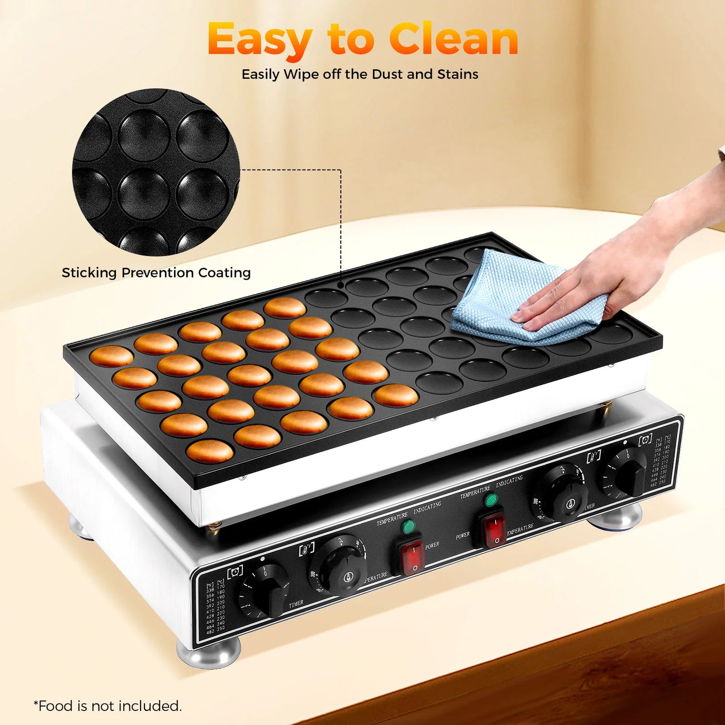 50 Hole Muffin Making Machine 1800W Nonstick Electric Muffin Maker