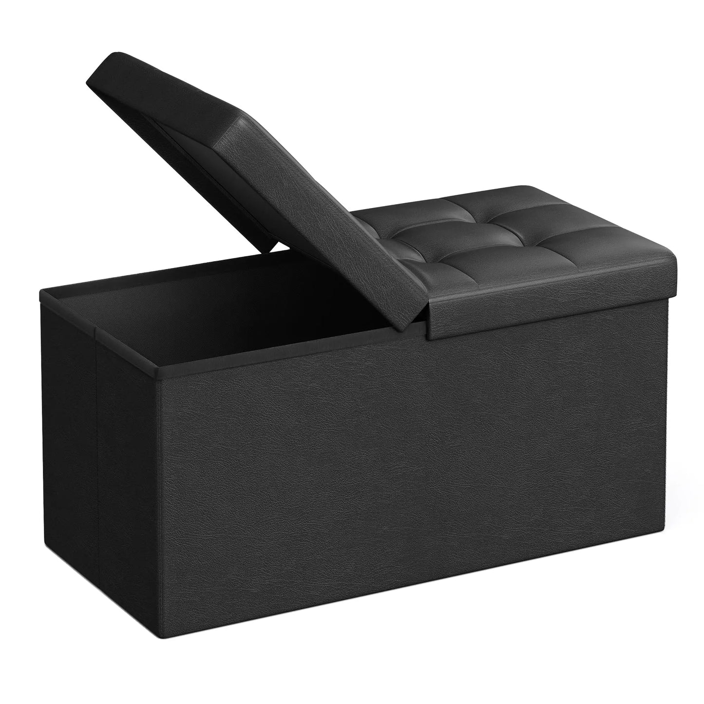 XIUWO Storage Ottoman Bench With Flipping Lid And Iron Frame