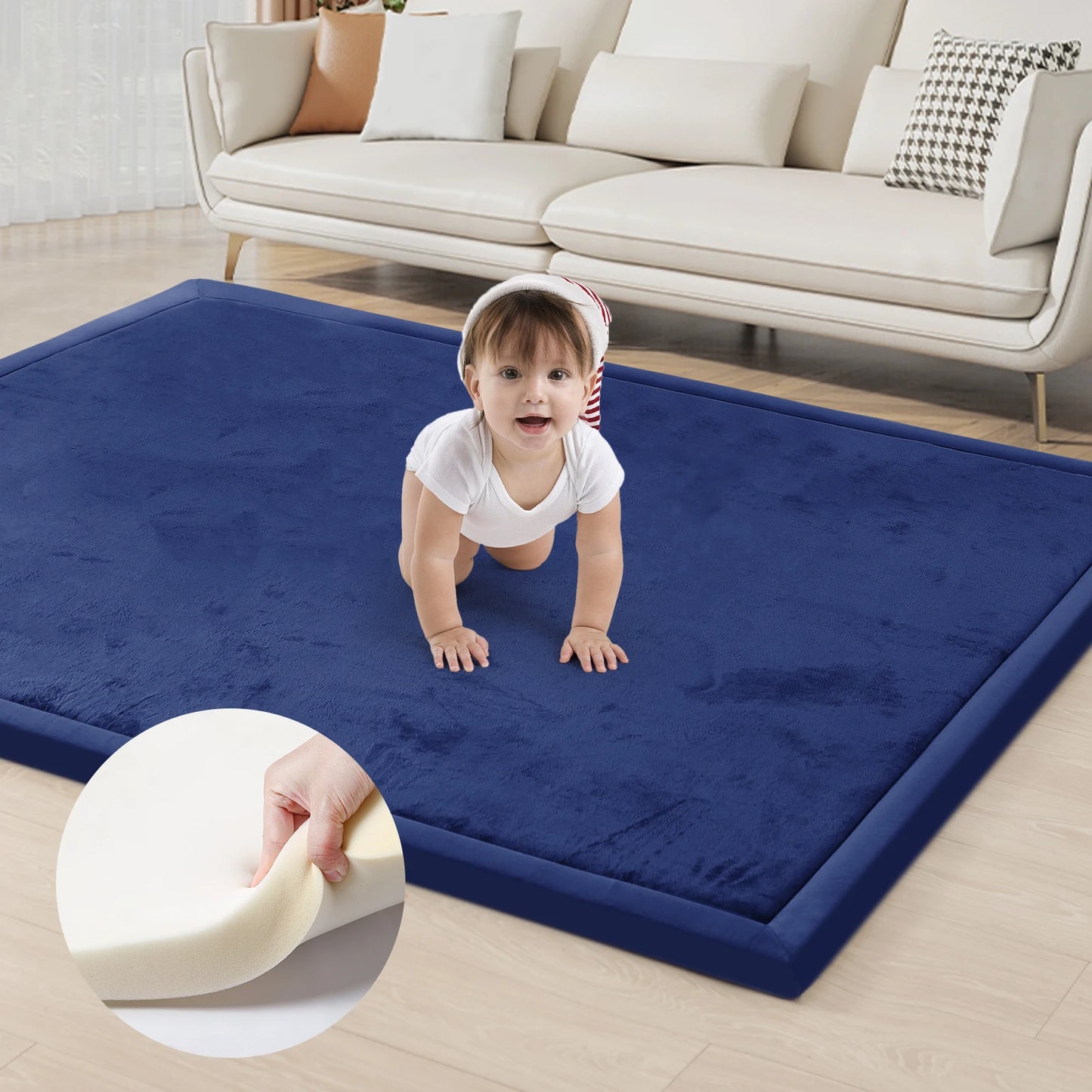 PaPaMat Baby Play Mat Tatami Style Non Slip Living Room Rug