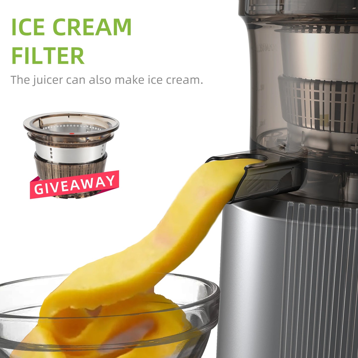 Biolomix Cold Press Juicer 200W Slow Masticating System
