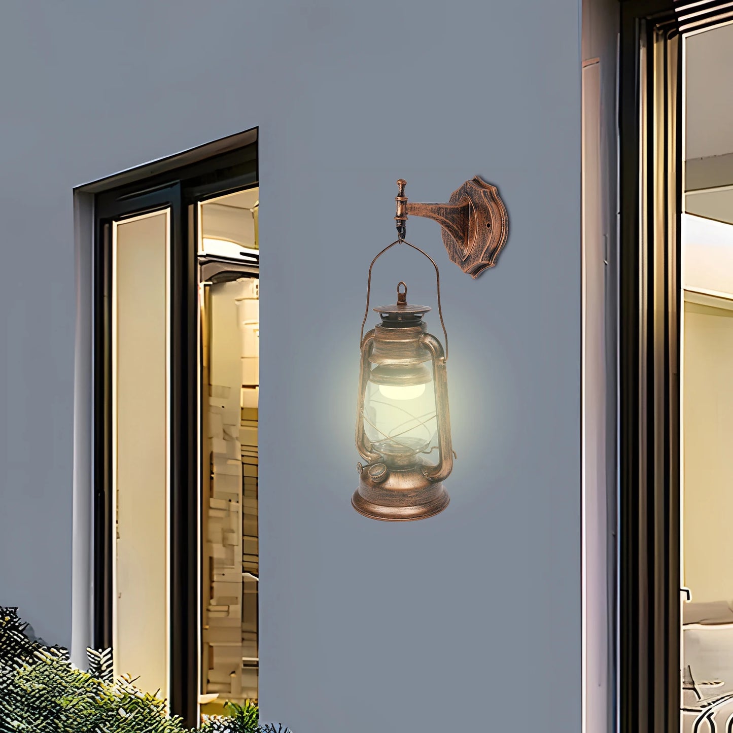 Bymaocar Outdoor Wall Lantern Antique Style Lamp Yards Facades