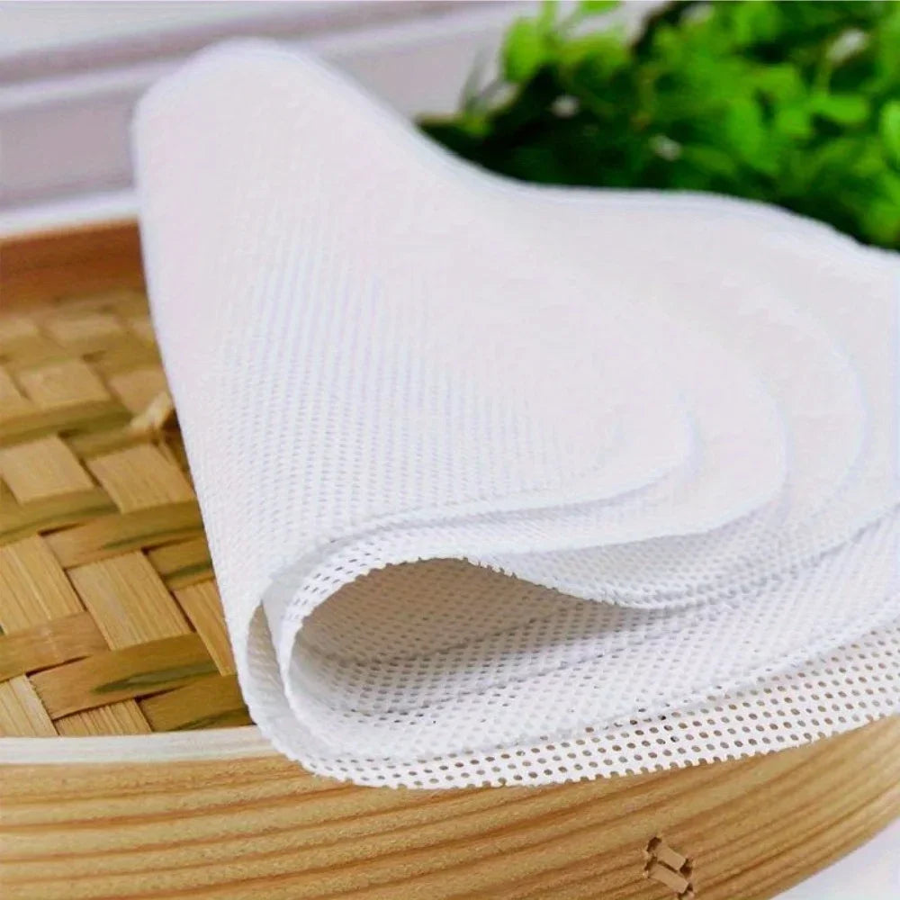 3pcs/set Reusable Silicone Non-Stick Steamer Liners, Round Steaming Mat for Bamboo Steamer Cooking, Heat Resistant Kitchen