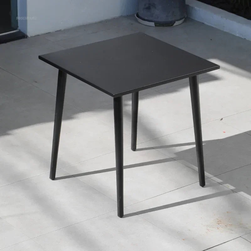 Fosuhouse Metal Outdoor Table Modern Style Waterproof