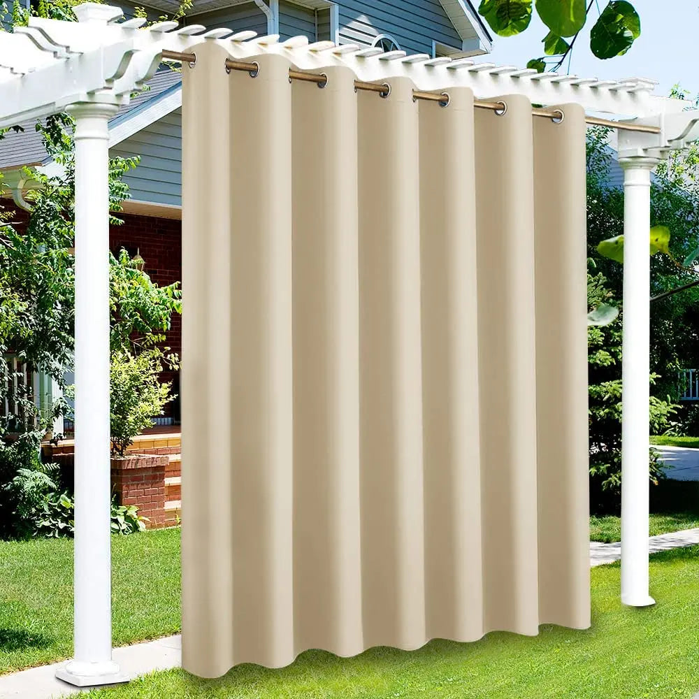 Outdoor Waterproof Blackout Curtains With UV Protection For Patio