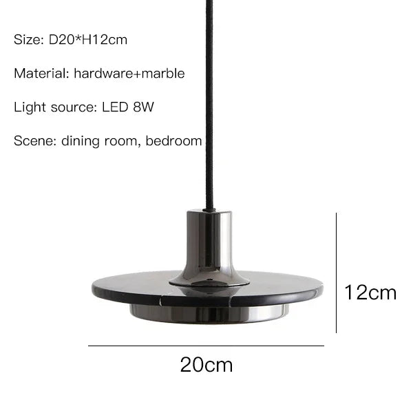 2025 Minimalist LED Marble Pendant Lights Dining Table Chandelier Hanging Light Chandelier Home Decoration Bedroom Bedside Lamp