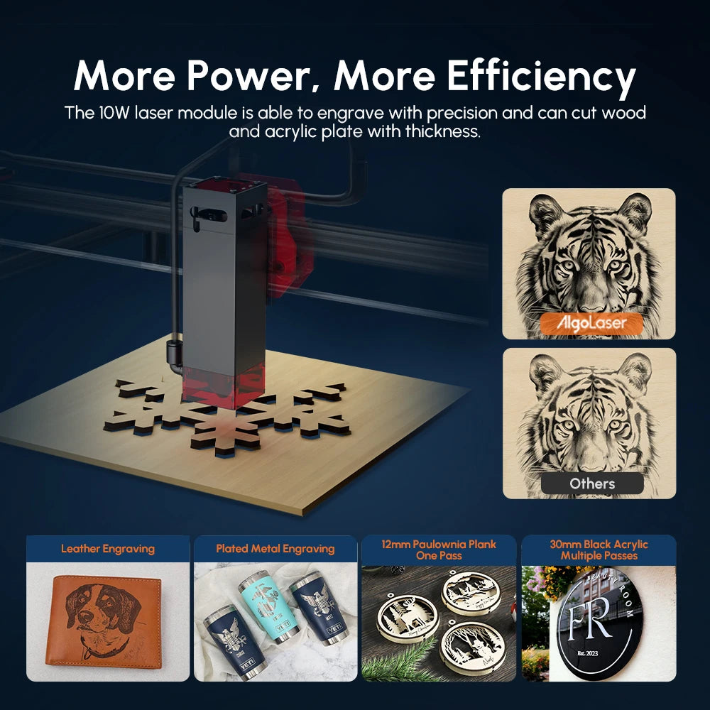 AlgoLaser 10W Laser Engraver DIY Kit CNC Laser Cutter Engraving Machine