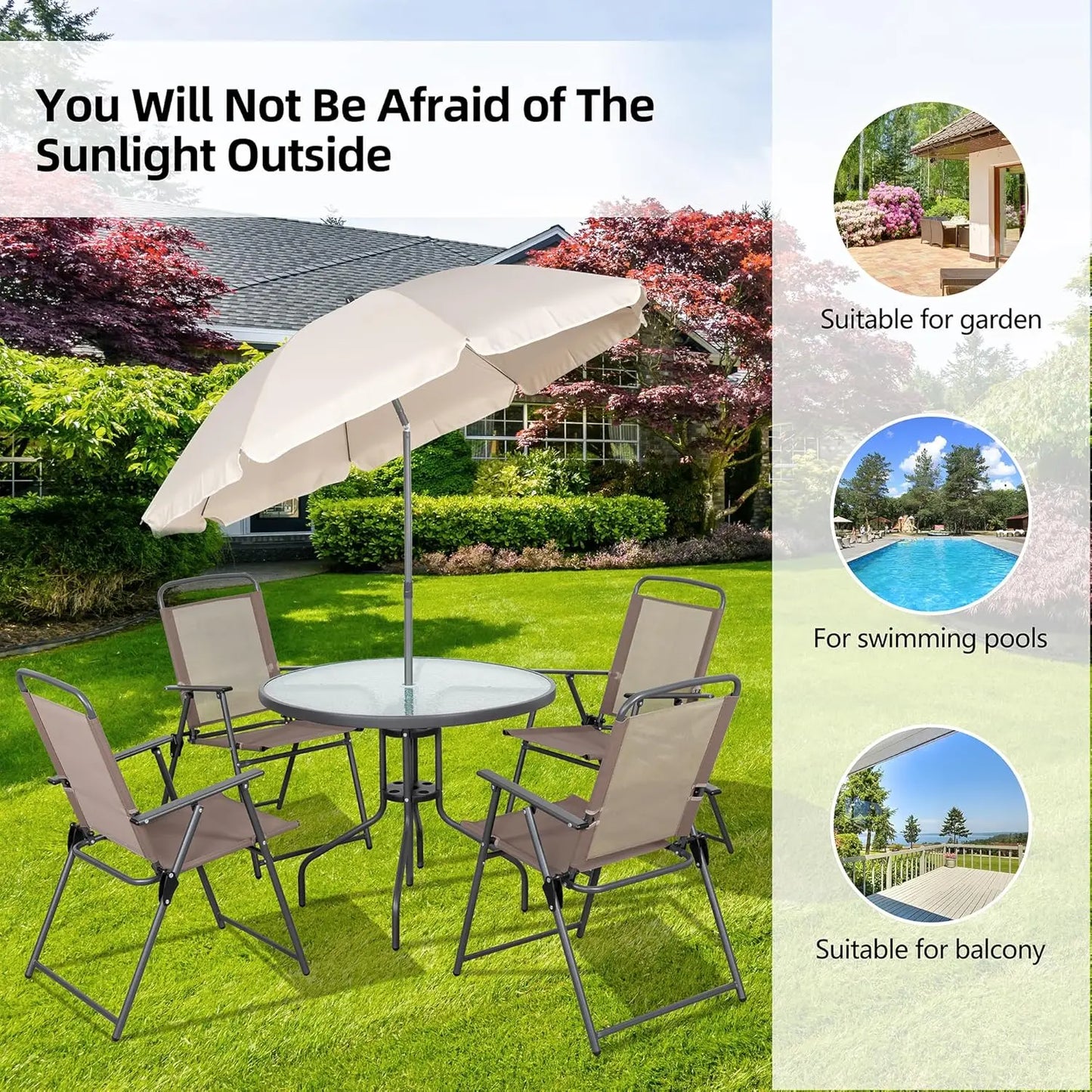 All Weather Metal Patio Dining Set Table Chairs Outdoor Furniture