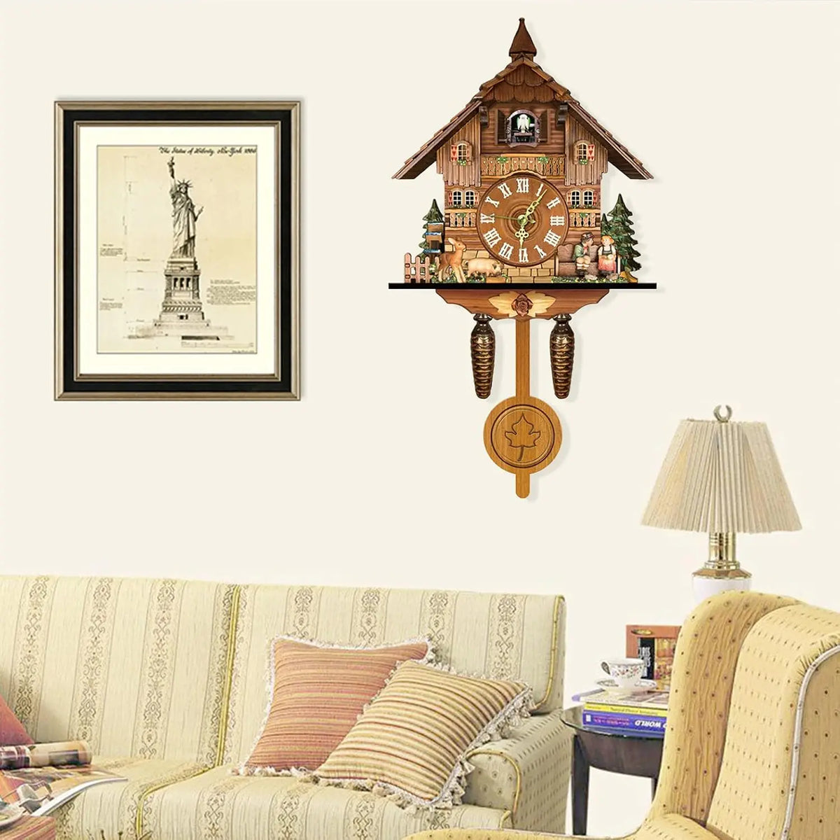 Cuckoo Wall Clock Traditional Nordic Home Decor Alarm Clock