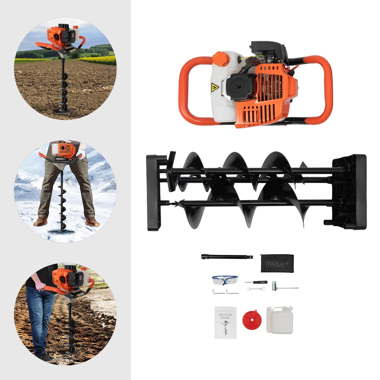 Electric Post Hole Digger Earth Auger Spiral Drill Bit