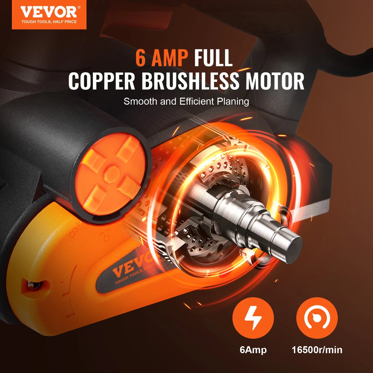 VEVOR Electric Hand Planer 16500 RPM High Speed Woodworking Tool
