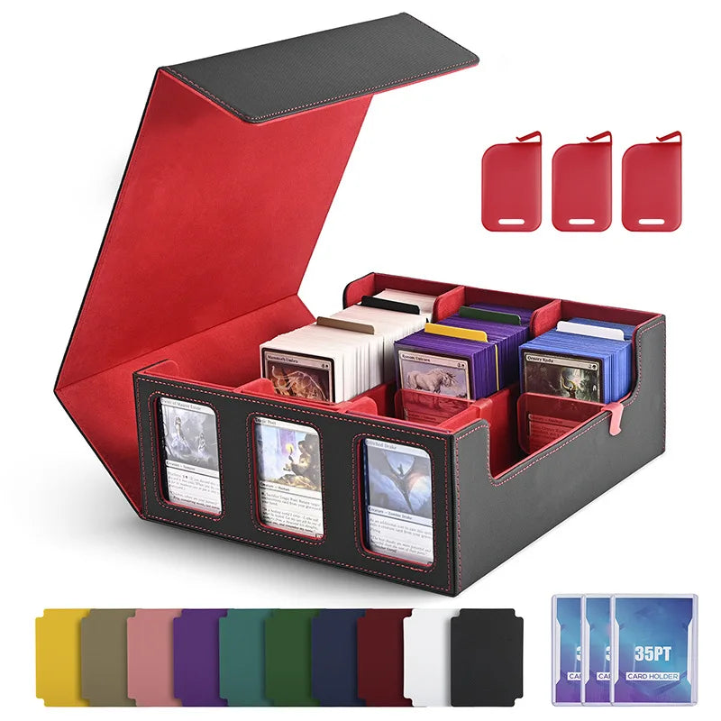 Dreamburgh Leather Trading Card Storage Box With Magnetic Closure