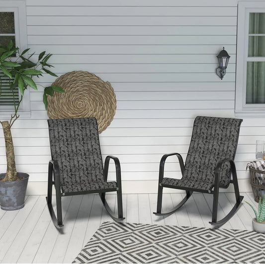 Grand Patio Mesh Sling Rocking Chair For Outdoor Porch Patio