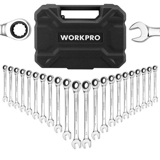 WORKPRO Ratcheting Wrench Set 21pc With Box 72 Teeth