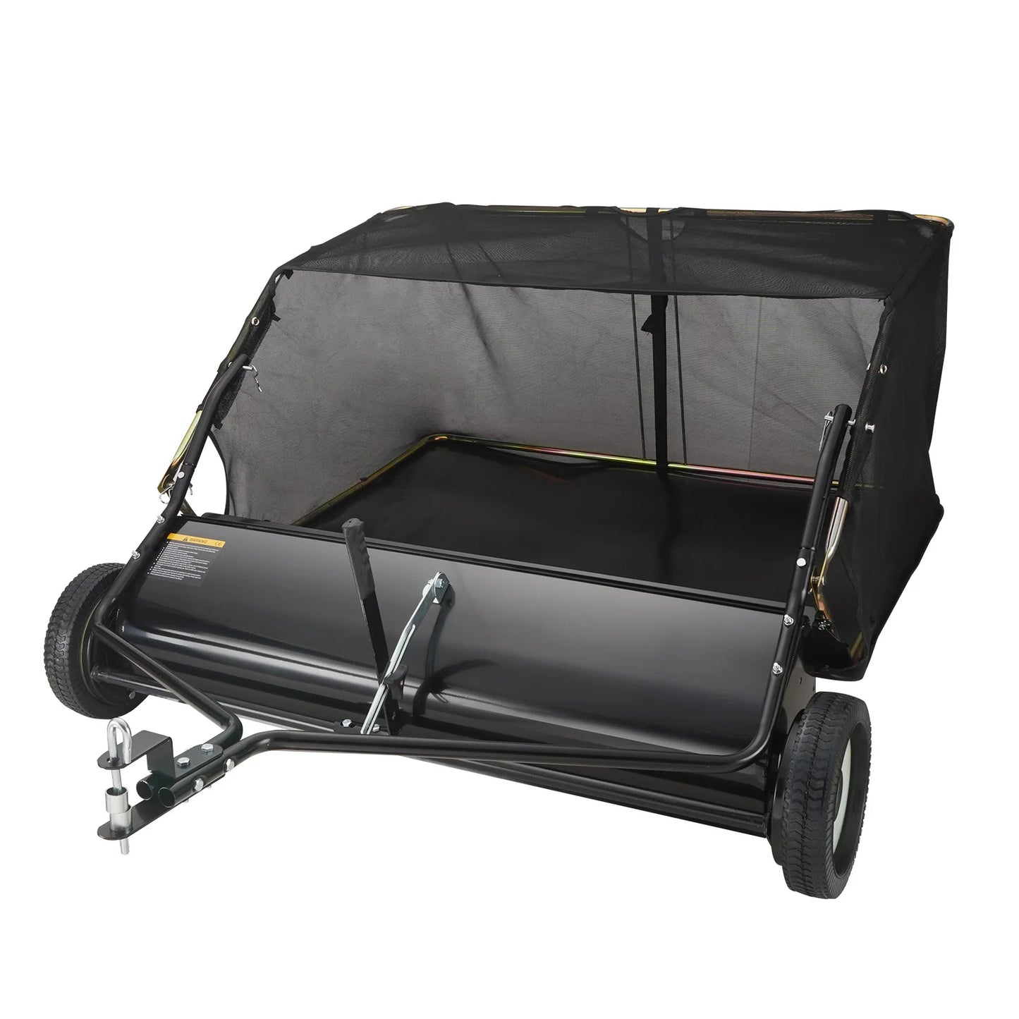 SucceBuy Tow Behind Lawn Sweeper Large Capacity Heavy Duty Leaf Grass Collector