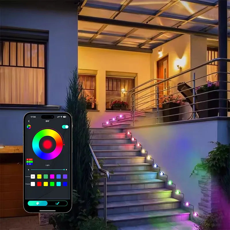 Outdoor RGB LED String Lights IP67 Waterproof Eave Decor