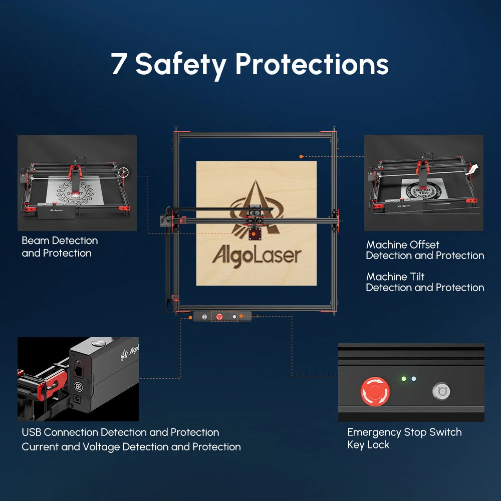 AlgoLaser 10W Laser Engraver DIY Kit CNC Laser Cutter Engraving Machine