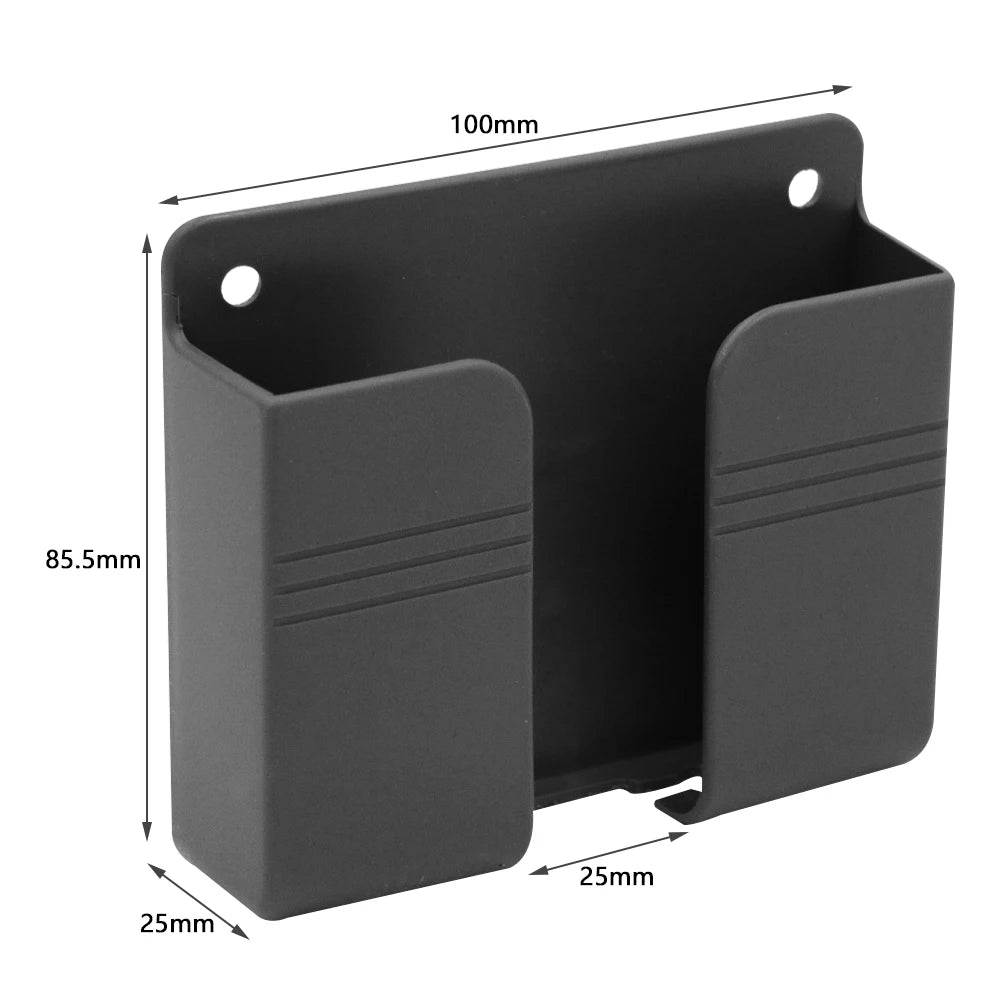 Wall Mounted Multifunction Storage Box Organizer for Remotes and Phones