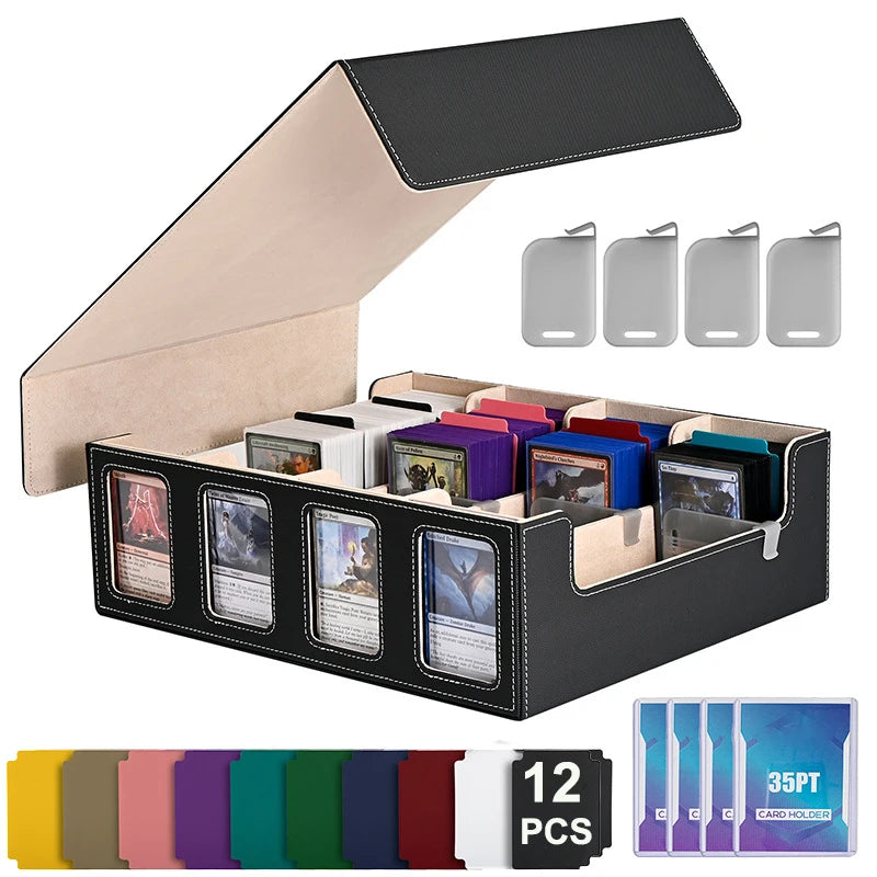 Dreamburgh Leather Trading Card Storage Box With Magnetic Closure