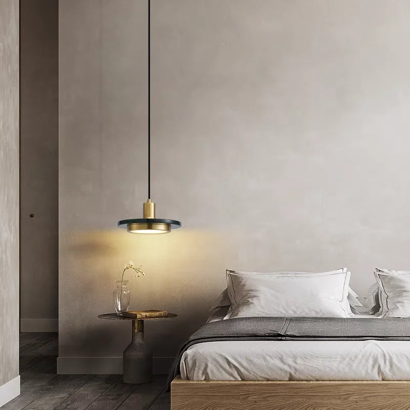 2025 Minimalist LED Marble Pendant Lights Dining Table Chandelier Hanging Light Chandelier Home Decoration Bedroom Bedside Lamp