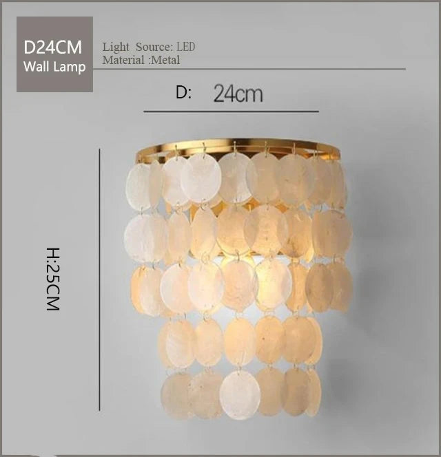 Nordic Modern Minimalist Shell Wind Chime Chandelier Romantic Living Room Restaurant Bedroom Led Decorate Ceilling Hanging Light