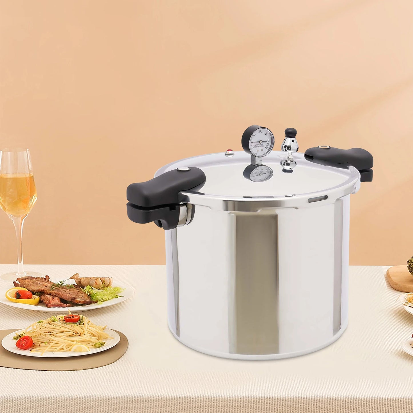 Explosion-Proof Commercial Pressure Cooker Aluminum Alloy For Gas Stoves
