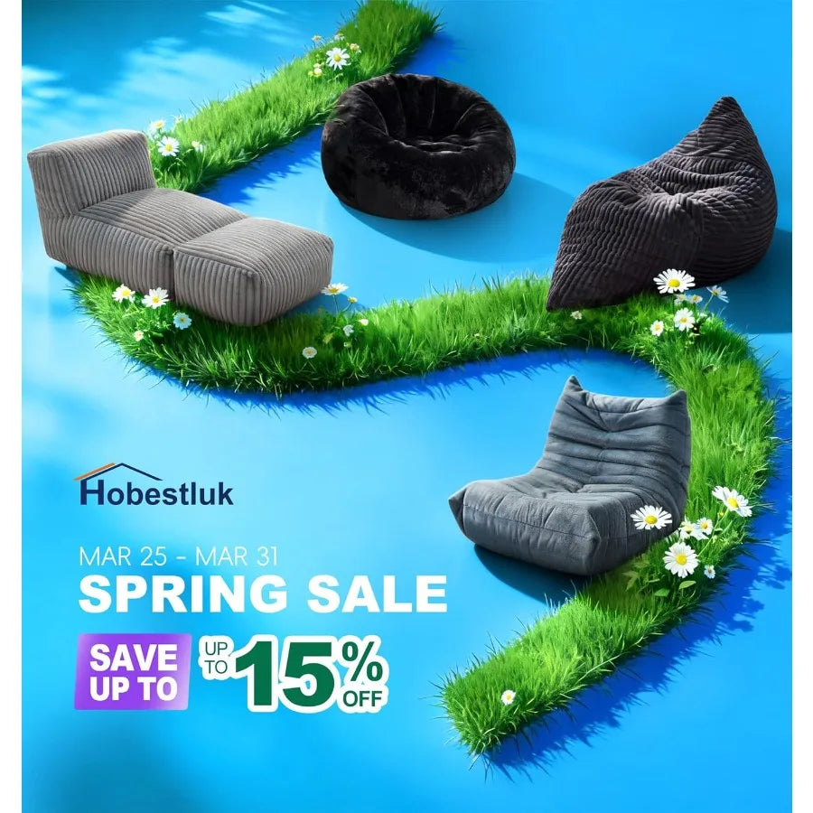 Hobestluk Mini Loveseat Sofa For Small Spaces Armless Couch With Side Pocket