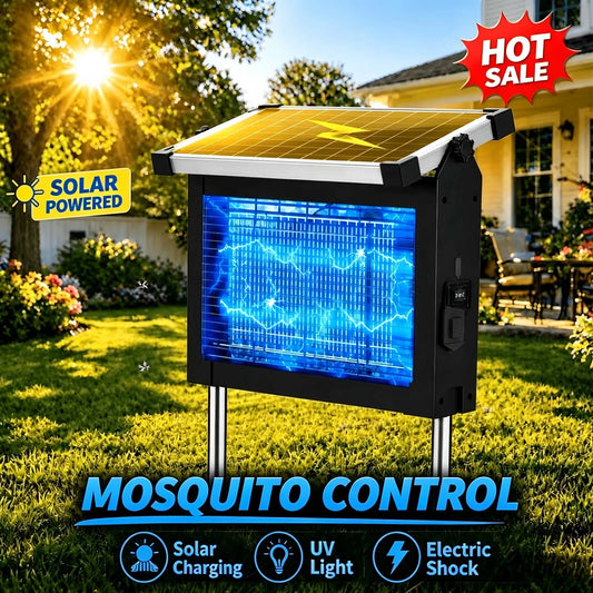 Solar Mosquito Zapper Outdoor 4500V Waterproof With Panel Sensor