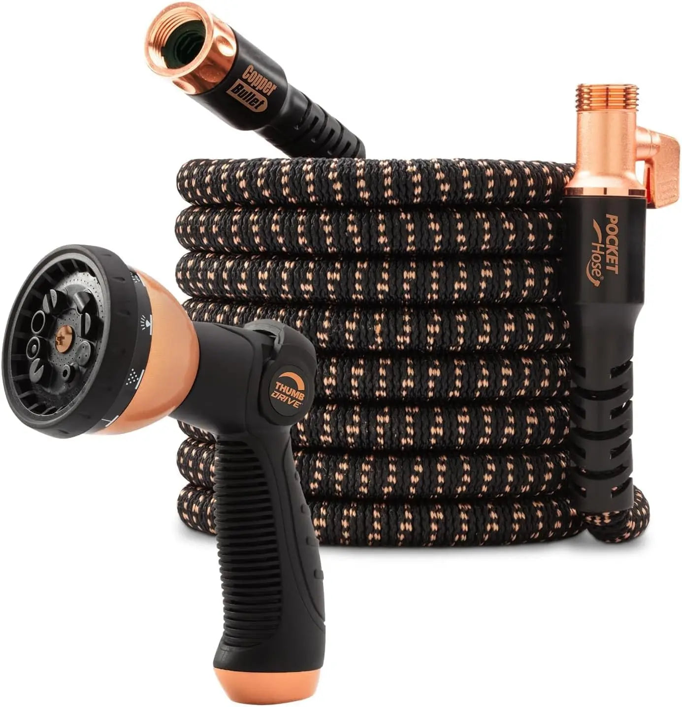 Expandable Garden Hose 75ft with 10-Pattern Nozzle, Lightweight Flexible Water Hose for Yard and Car Washing