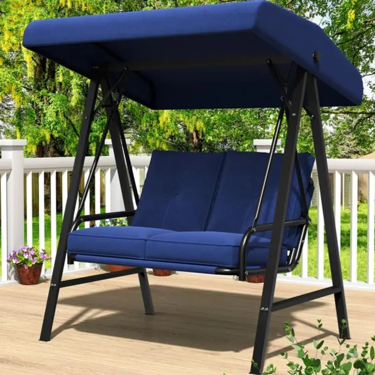Durable Outdoor Patio Swing Chair With Adjustable Canopy