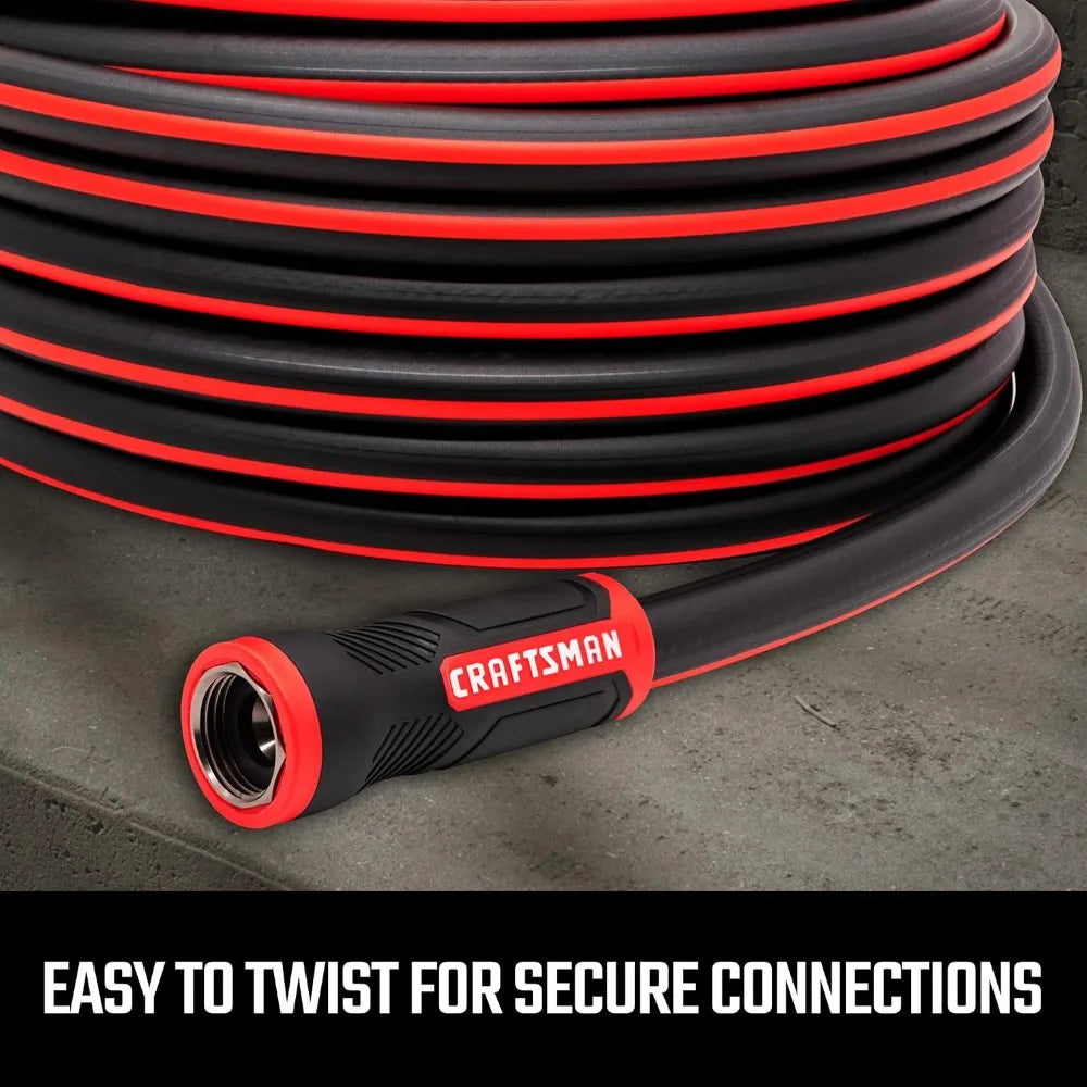 Heavy Duty Garden Hose, 100 ft x 5/8 in, Lightweight & Flexible