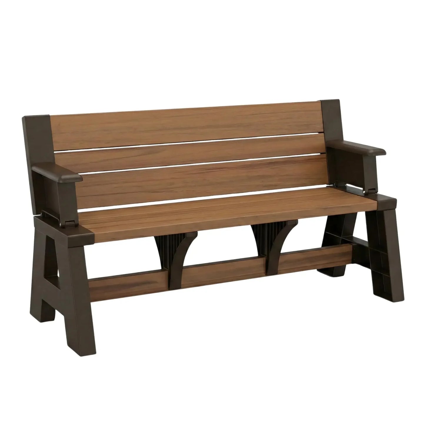 Convert-a-Bench 2-in-1 Outdoor Bench & Picnic Table - Foldable, Weather-Resistant Seating - Perfect for Patio, Lawn, Garden