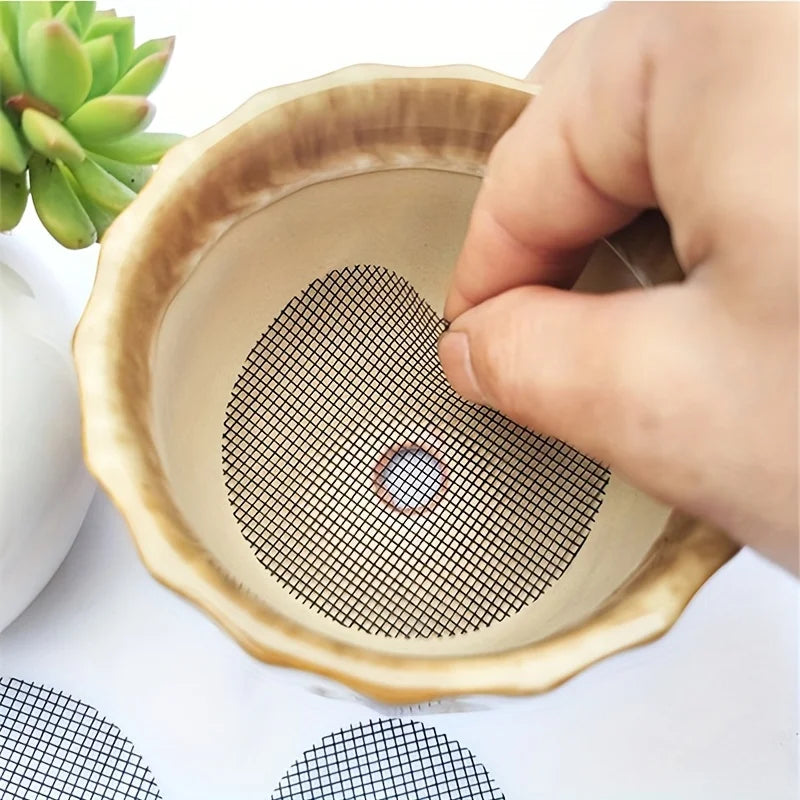 Round Mesh Drainage Screens For Pots Bonsai 50-Pack