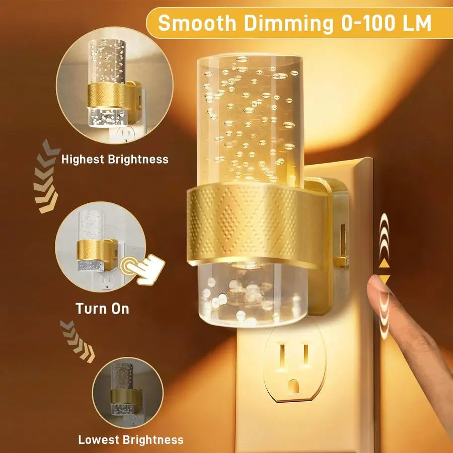 Plug In Dimmable Night Light With Dusk To Dawn Sensor