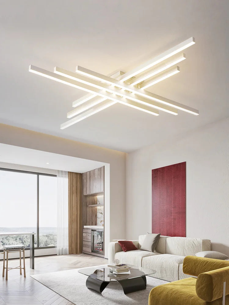 Siltlake LED Ceiling Lamp Square Chandelier Nordic Minimalist Design