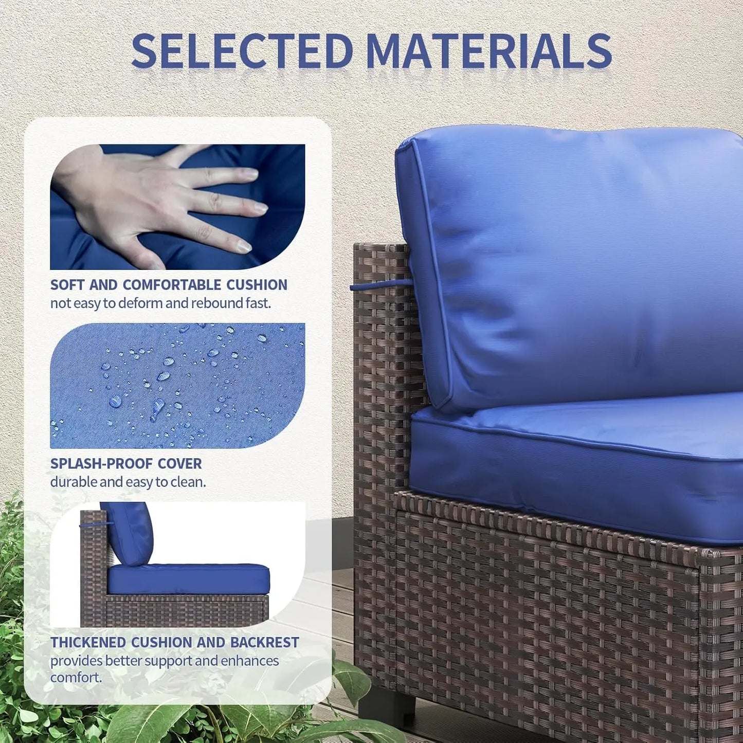 HobbyLane Seven Piece Modular Outdoor Furniture Set