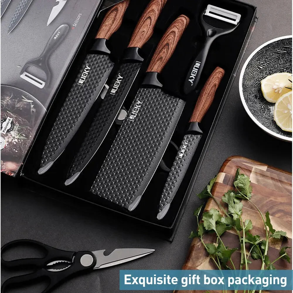 MDHAND Stainless Steel Knife Set 6-Piece Kitchen Tools