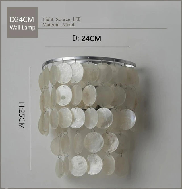 Nordic Modern Minimalist Shell Wind Chime Chandelier Romantic Living Room Restaurant Bedroom Led Decorate Ceilling Hanging Light