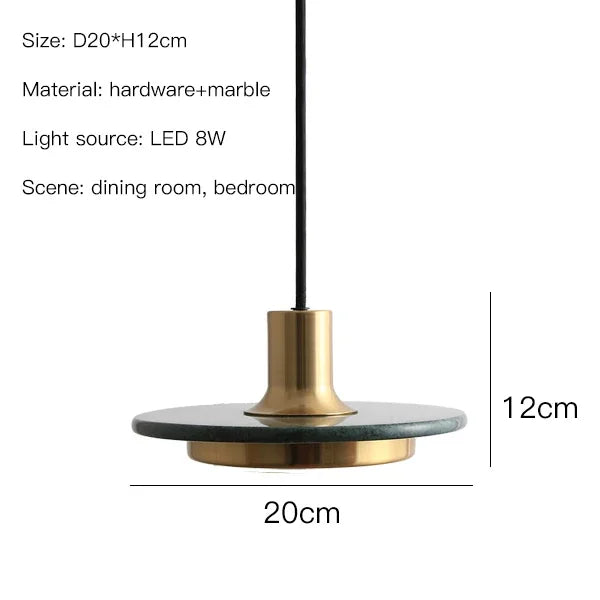 2025 Minimalist LED Marble Pendant Lights Dining Table Chandelier Hanging Light Chandelier Home Decoration Bedroom Bedside Lamp