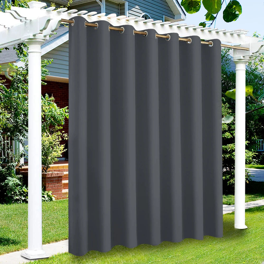 Outdoor Waterproof Blackout Curtains With UV Protection For Patio