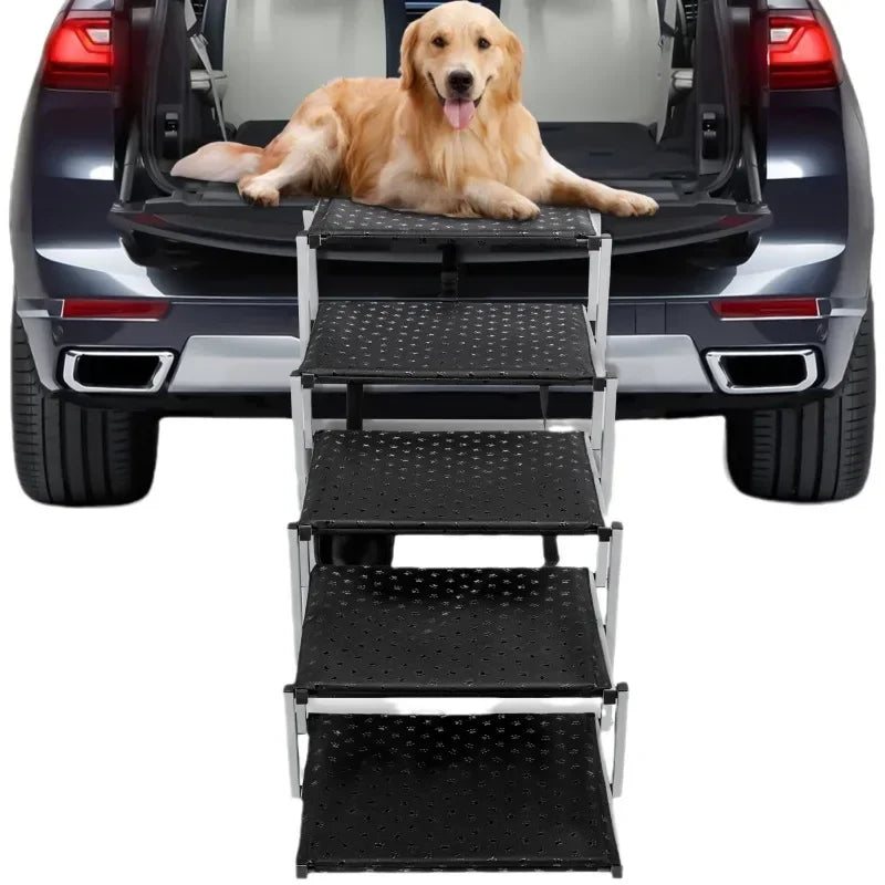 YTYIN Foldable Pet Stairs for Cars With Anti Slip Steps