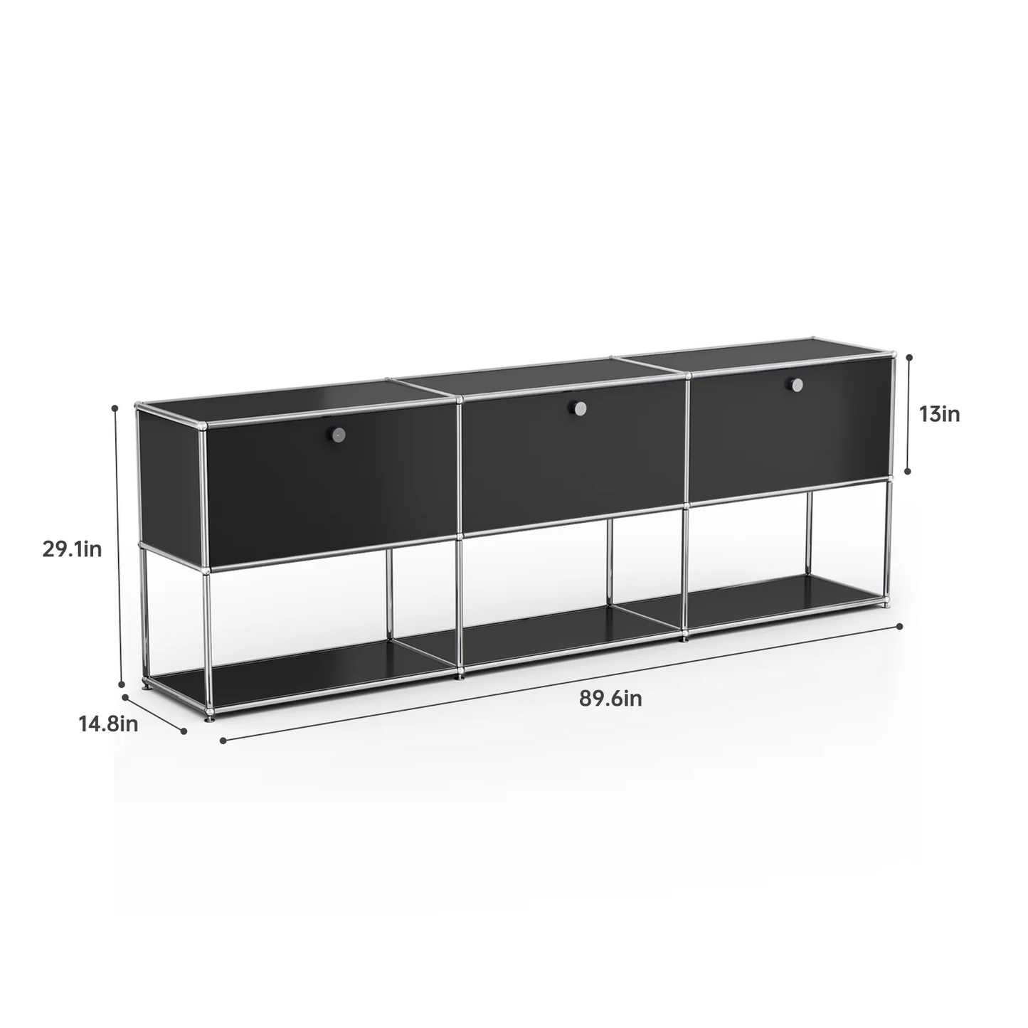 Furgle Modern Modular Metal Storage Cabinet Freestanding Sideboard