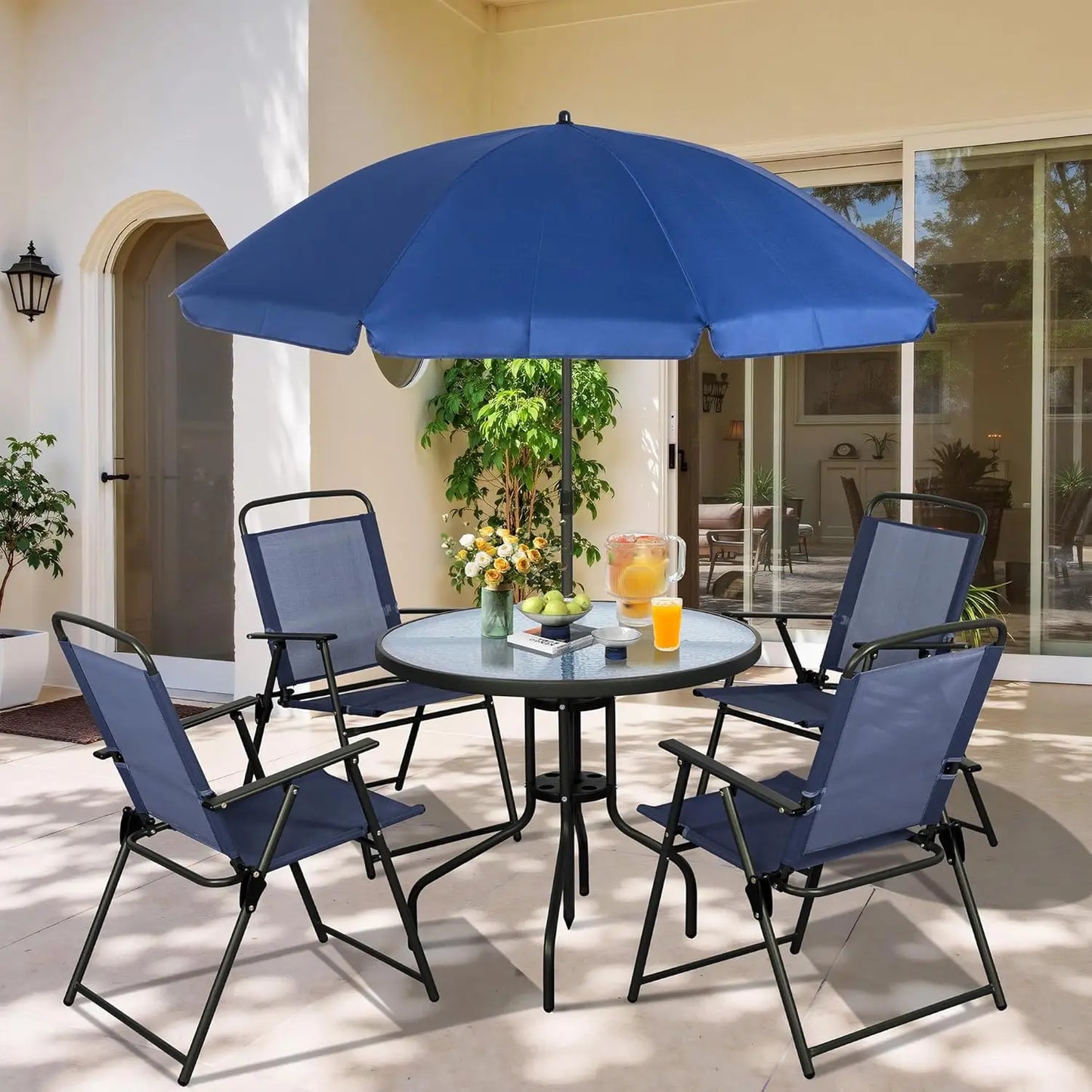 All Weather Metal Patio Dining Set Table Chairs Outdoor Furniture