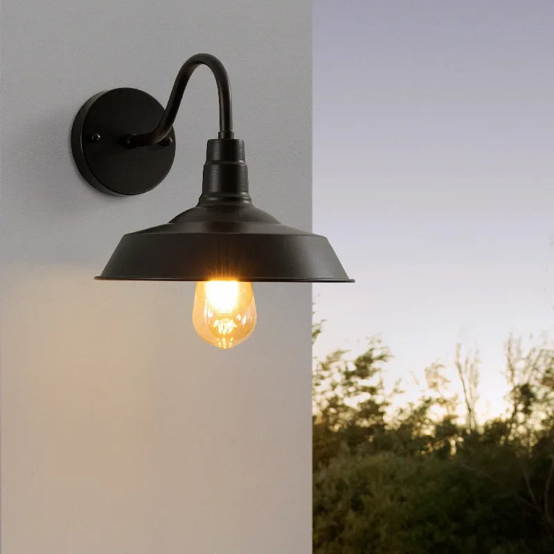 Vintage Wall Lamp Loft Lamp Balcony Wrought Iron Wall Lamp (black,white) LED Lights  Wall Lights for Home