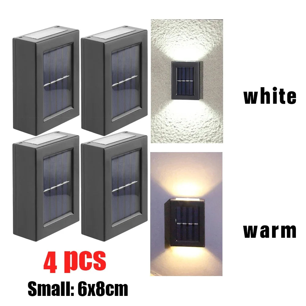 AlliLit Outdoor Solar LED Wall Lights 1-8 Pack Waterproof Garden