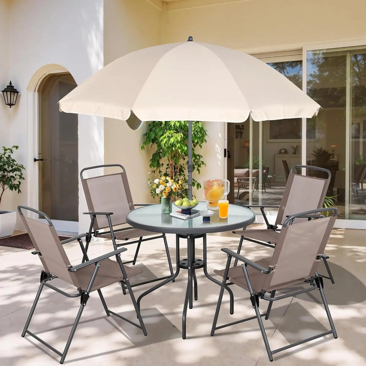 All Weather Metal Patio Dining Set Table Chairs Outdoor Furniture