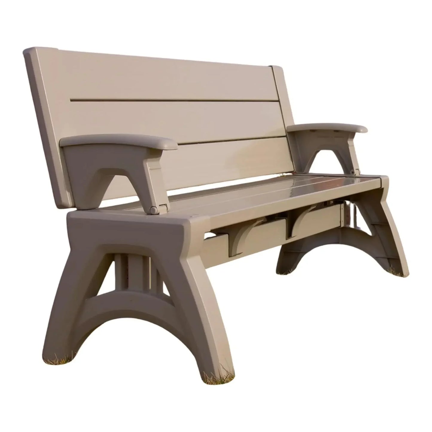 Convert-a-Bench 2-in-1 Outdoor Bench & Picnic Table - Foldable, Weather-Resistant Seating - Perfect for Patio, Lawn, Garden